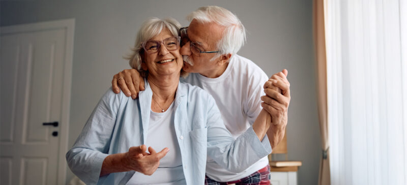 older couple enjoying each other's company